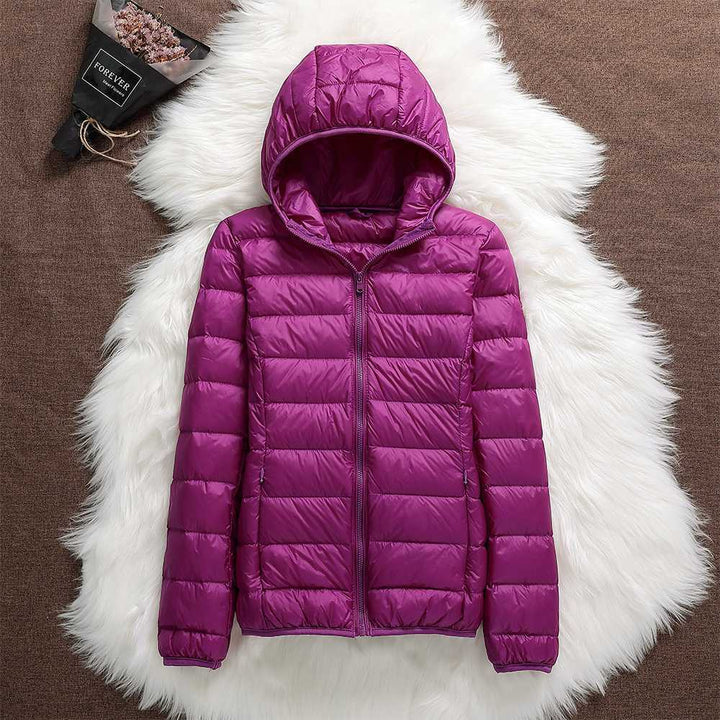 Vielseitige Damen Winter-Übergangsjacke, leicht, wind- & wasserdicht. Für Sport & Freizeit.