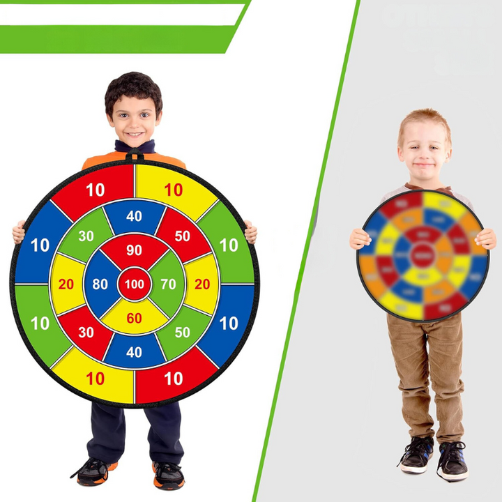 Interaktives Kinder-Dartboard mit Klebebällen, perfekt für spannendes Dartspiel und aktiven Spielspaß.
