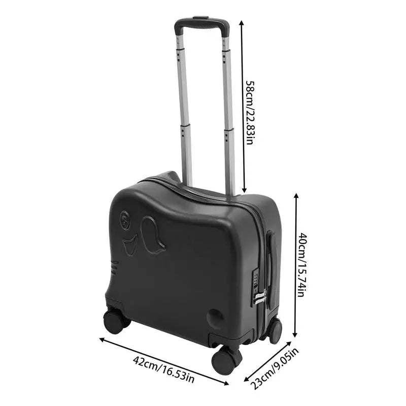 Bunter Kinder-Trolley Elefant Napoli, rollbares Reisegepäck für Kinder. Stoßfest & ideal für den Urlaub.