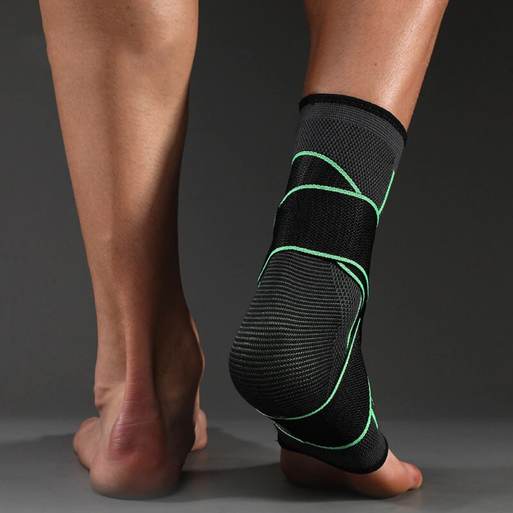 Kompressions-Knöchelbandage FlexiFit in Grün, unterstützt die Genesung nach Verstauchungen & lindert Gelenkschmerzen.