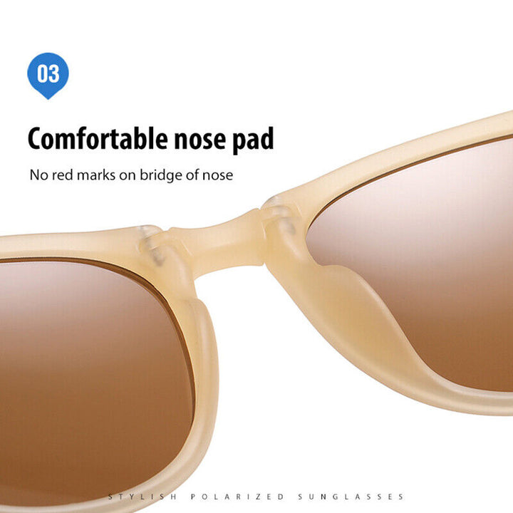 Vintage-inspirierte, faltbare Unisex Sonnenbrille. Retro-Design, UV400 Augenschutz, modernes & tragbares Accessoire.