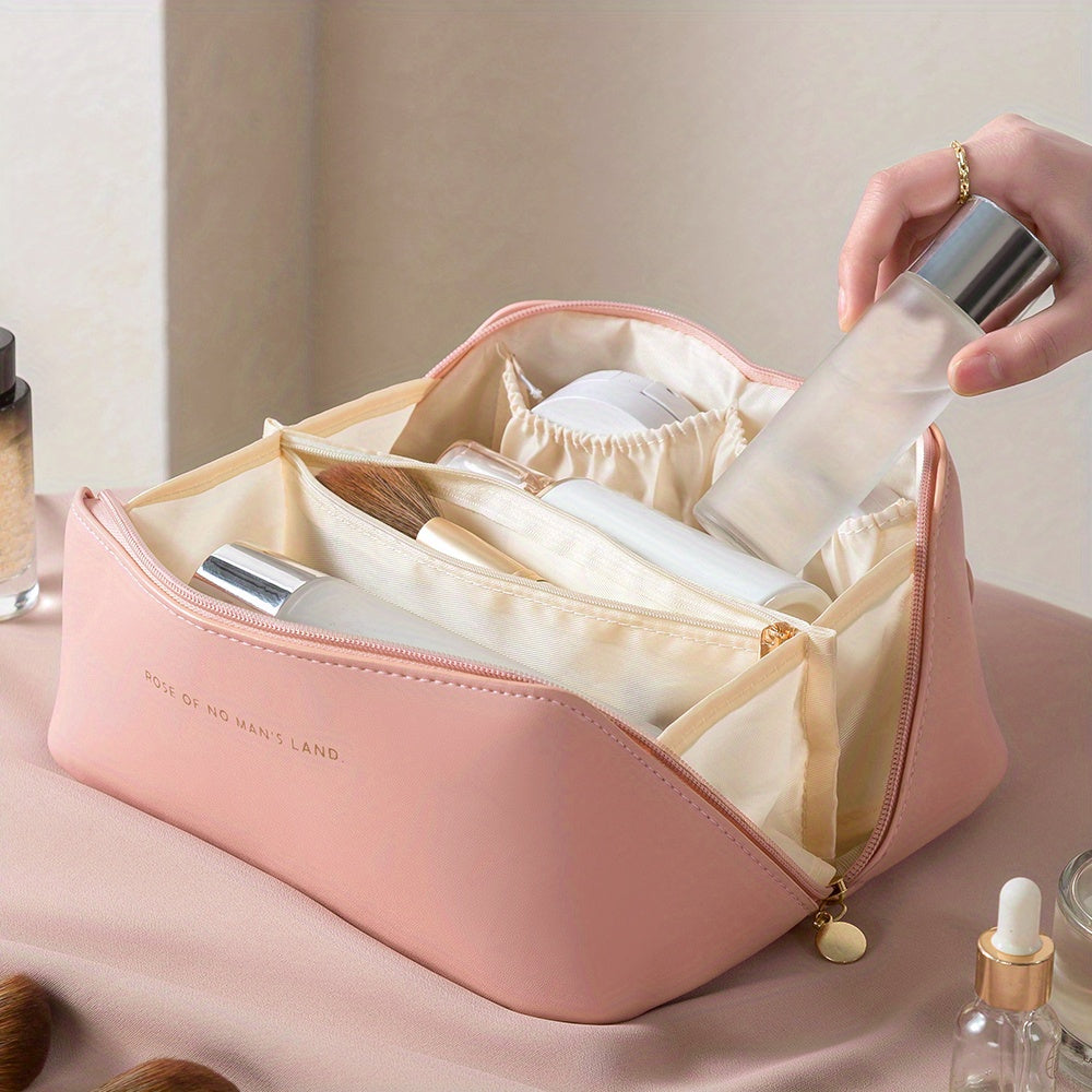 Kompakter Make-up Organizer für Damen, ideale Reise Kosmetiktasche und Schminktasche zugleich.