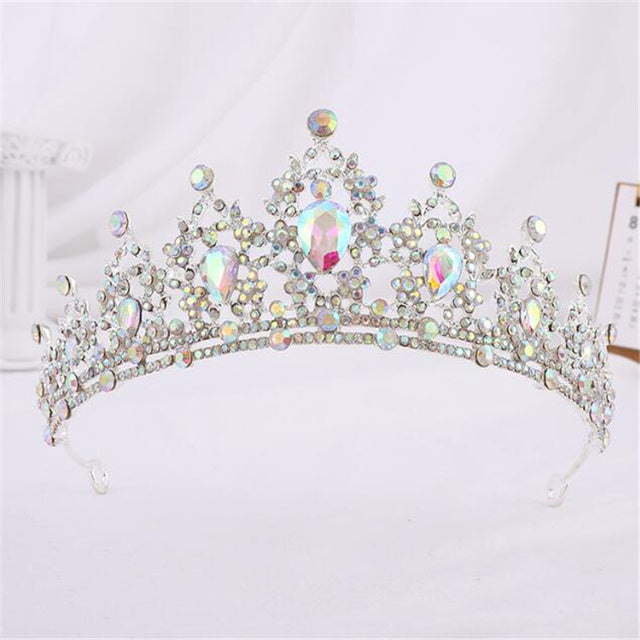Prinzessinnen Strasskrone, perfekt für Schönheitswettbewerbe; glänzende Tiara für festliche Anlässe.