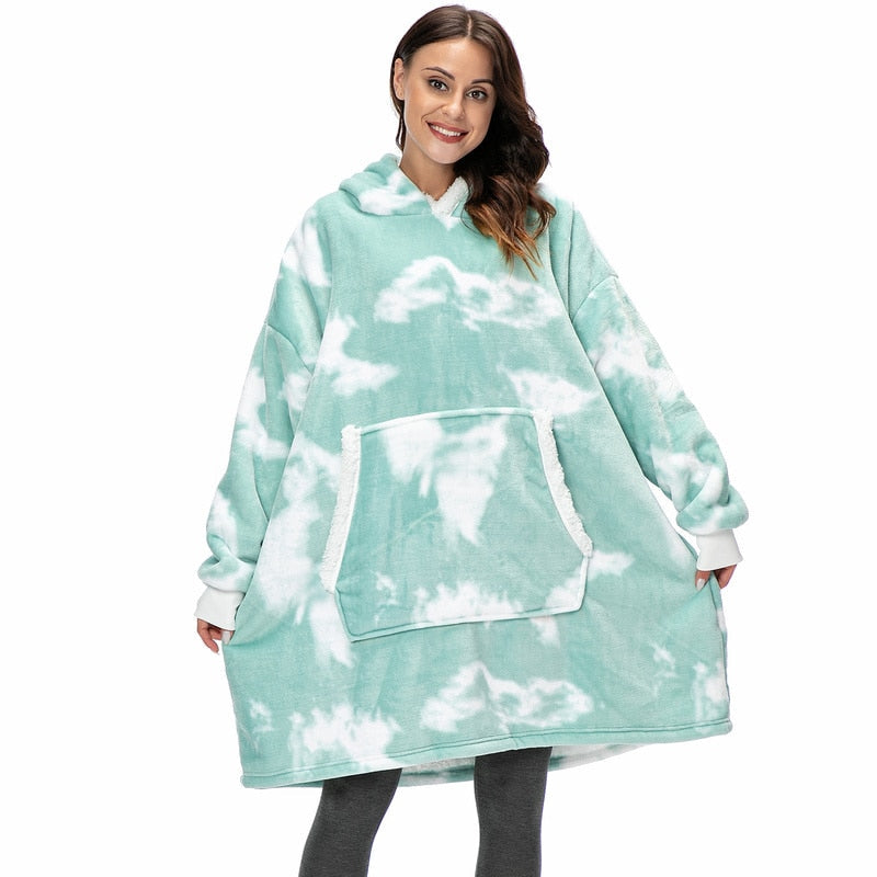 Kuschelige Deckenhoodie für Herren & Damen, mit praktischen Taschen & Kapuze.