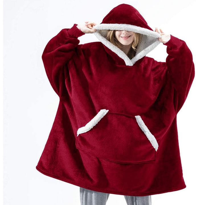 Unisex Hoodie Decke für maximale Wärme und Komfort im Winter, sehr bequem.