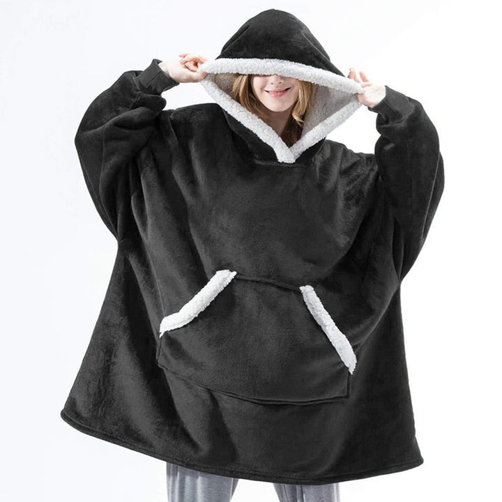 Weiche Kuschel Deckenhoodie für alle, die Wärme und Komfort lieben, flauschig.