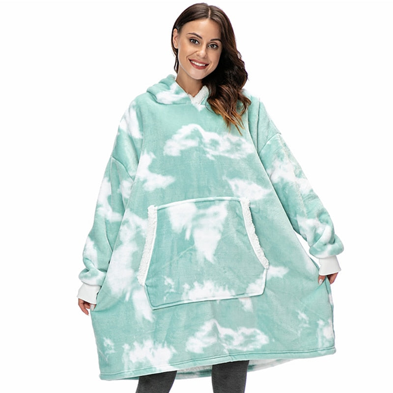 Warme Deckenhoodie, ideal als gemütliches Geschenk für Sie und Ihn, sehr weich.