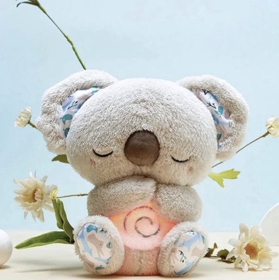 Beruhigendes CalmPal Kuscheltier für Kinder & Erwachsene; Plüschtier mit Nachtlicht & sanfter Atmung zur Schlafhilfe.