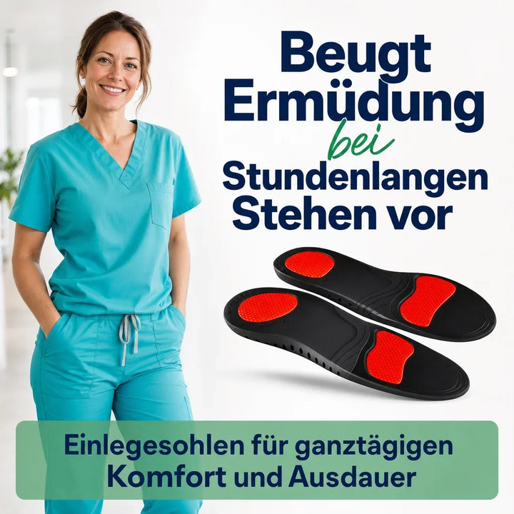 Komfortable Einlegesohlen mit optimalem Halt und Atmungsaktivität, passend für alle gängigen Schuhe.