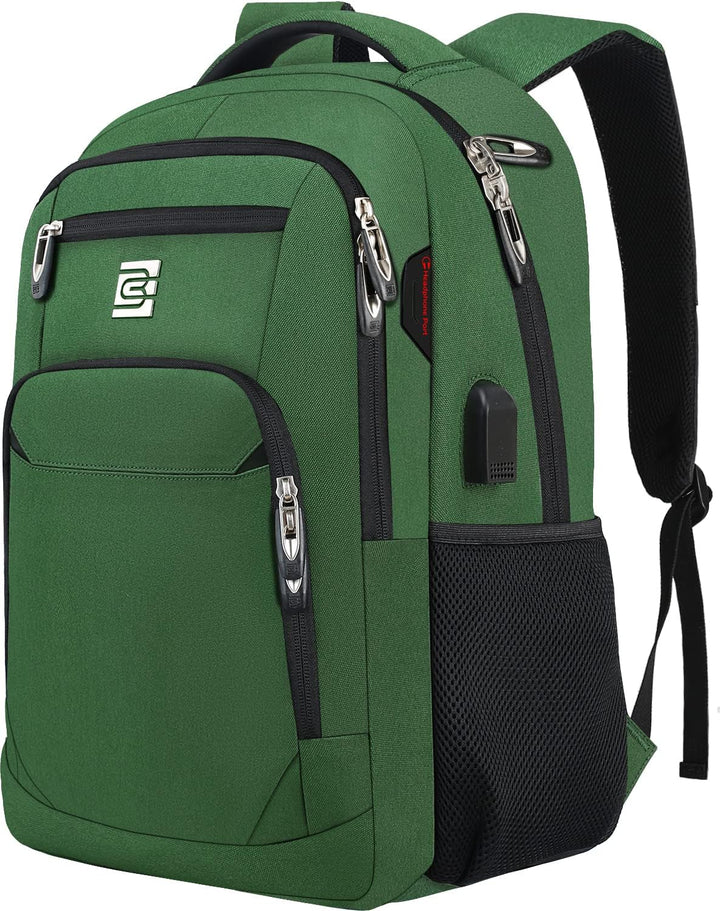 Organisiertes Anti-Diebstahl Rucksack, schlank, für Laptops, mit USB-Anschluss, mit Tablet-Fach.