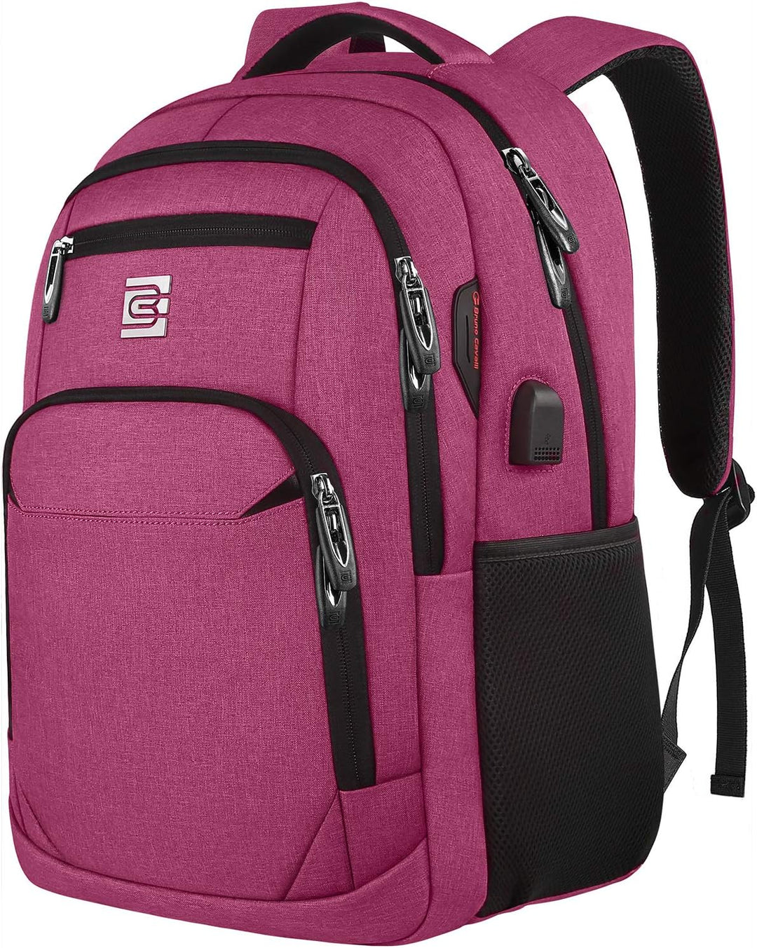 Anti-Diebstahl Laptop-Rucksack, schlankes Design, unisex, mit USB-Ladeanschluss, auf dem Tisch.