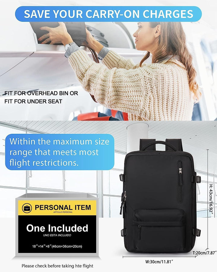 Hochwertiger, wasserdichter 40L Reise-Rucksack aus strapazierfähigem Material, unisex.