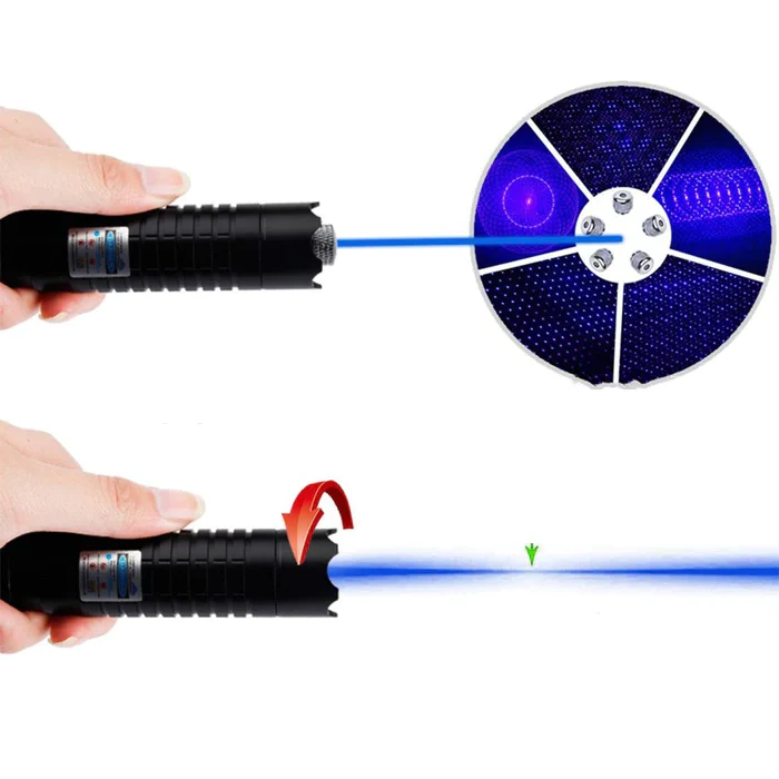 Vielseitige Laserlampe für Camping, Wandern & Outdoor-Abenteuer. Kraftvolle Ausleuchtung im Notfall.