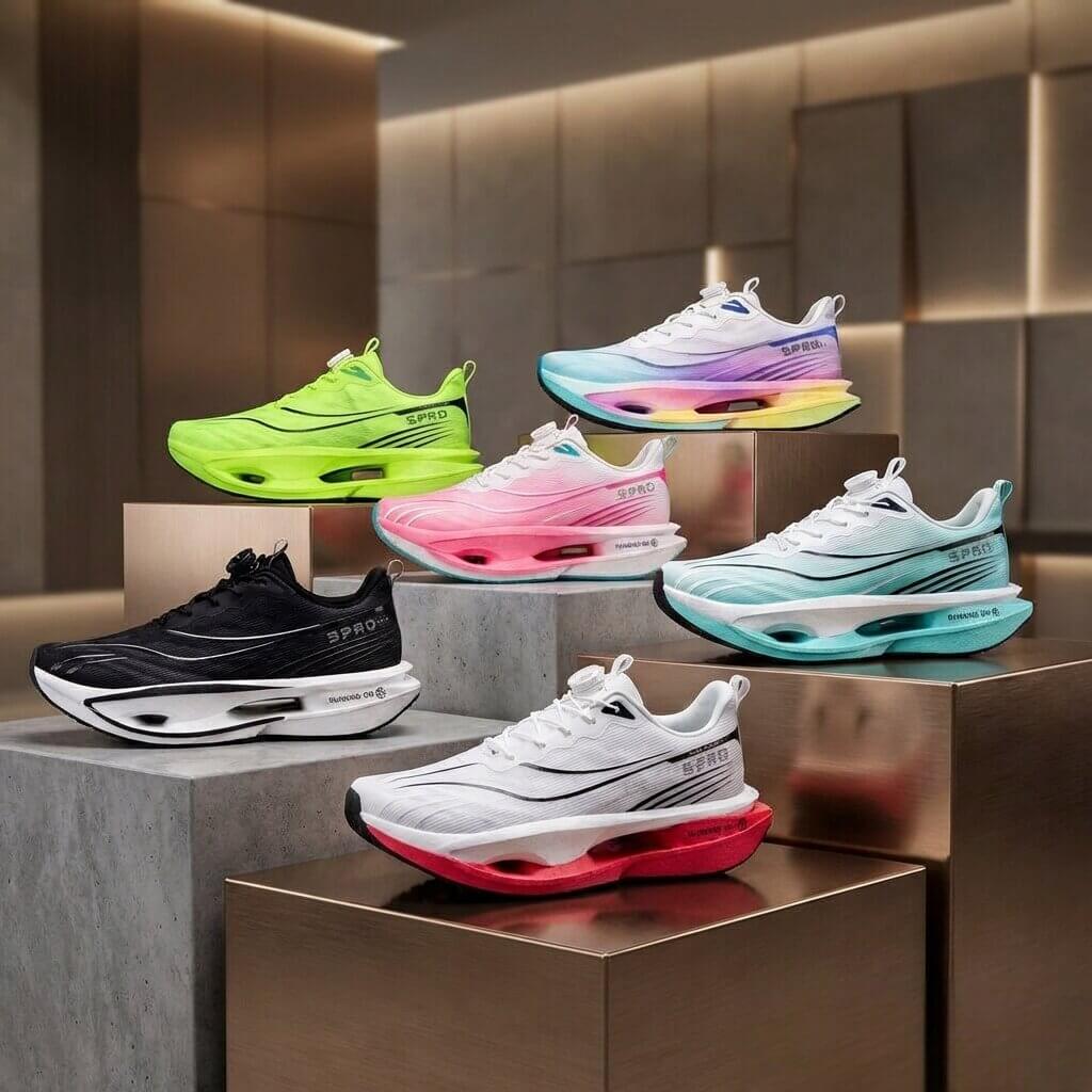 Moderne Unisex Sportschuhe von oben: leicht, atmungsaktiv & stylisch für Training und Freizeit.