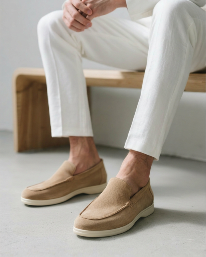 Klassische Loafer für Damen & Herren, mit Steppung, für zeitlosen Stil & Komfort.
