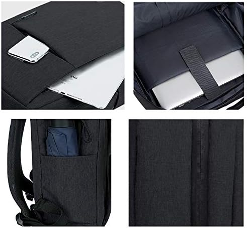 Detailaufnahme: USB-Ladeanschluss des wasserdichten Laptop-Rucksacks für unterwegs. Perfekt für Pendler.