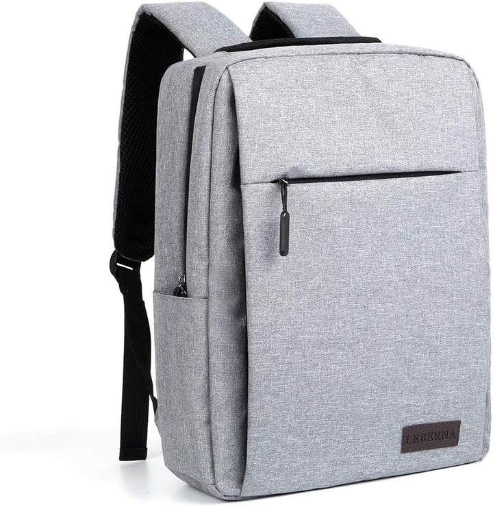 Schlanker, wasserdichter Unisex Laptop-Rucksack (schwarz) mit USB-Anschluss, ideal für Alltag & Business.