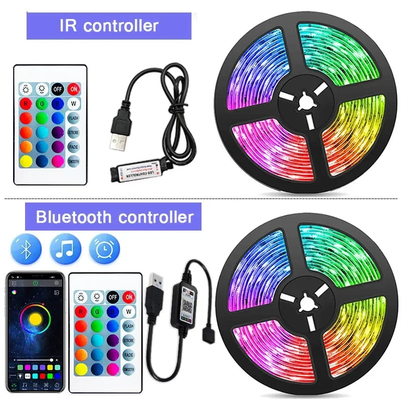 Heller RGB LED-Streifen für lebendige Farbwechsel & effektvolle Beleuchtung von TV & Wohnräumen.