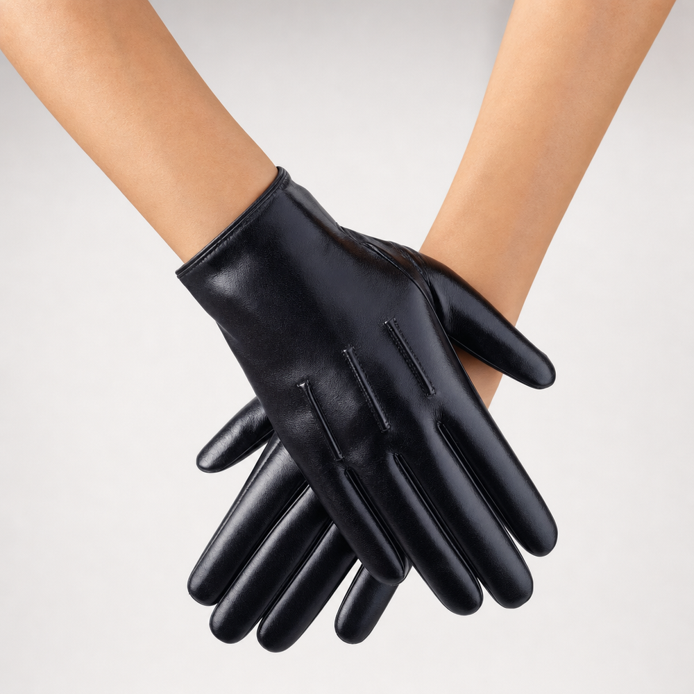 Stilvolle Damen Handschuhe in Schokoladenbraun. Warme Winter-Accessoires, elegant und schick für kalte Tage.