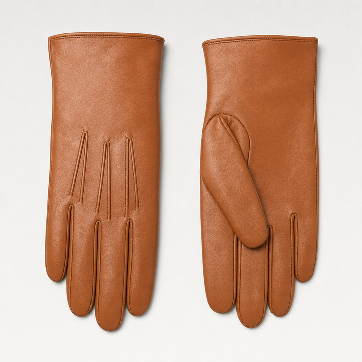 Schicke Damen Handschuhe als elegantes Accessoire. Nahaufnahme zeigt hochwertige Textur für stilvolle Winter-Looks.