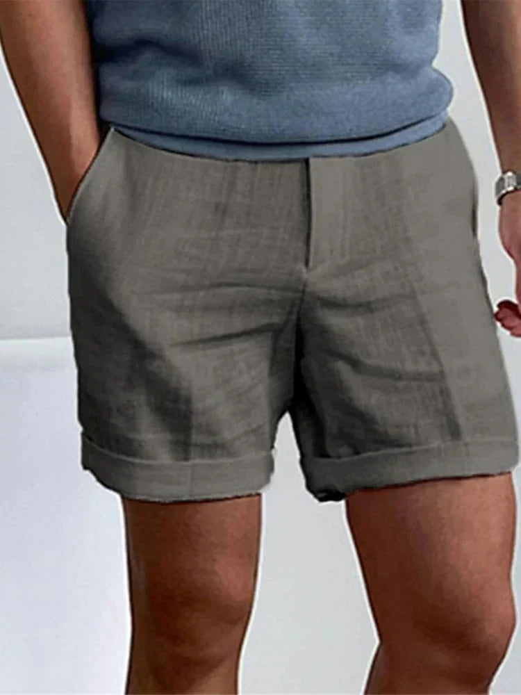 Moderne Herren Leinen-Sommershorts Jorin, leicht, atmungsaktiv und bequem für jeden Sommeranlass.