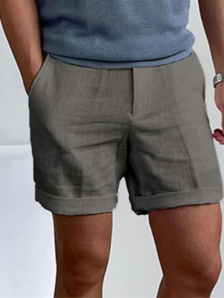 Moderne Herren Leinen-Sommershorts Jorin, leicht, atmungsaktiv und bequem für jeden Sommeranlass.