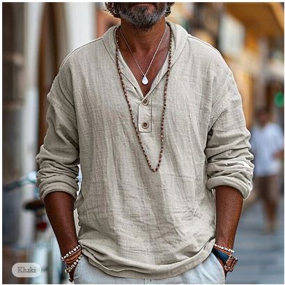 Stilvolles Herren Leinenhemd Luca, pflegeleicht und luftig, ein Must-have für moderne Herrenmode im Sommer.