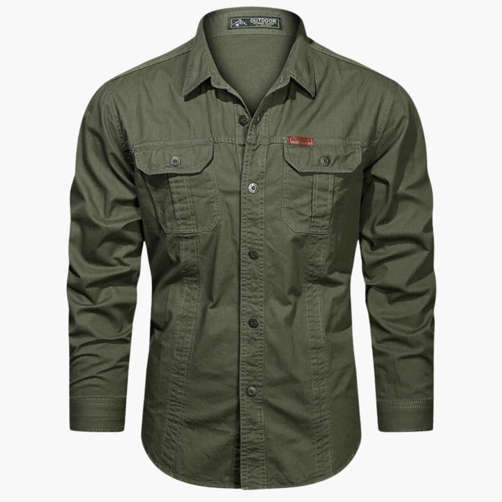 Herren Outdoor Hemd Langarm, robust & stilvoll, ideal für Freizeit & Reise.