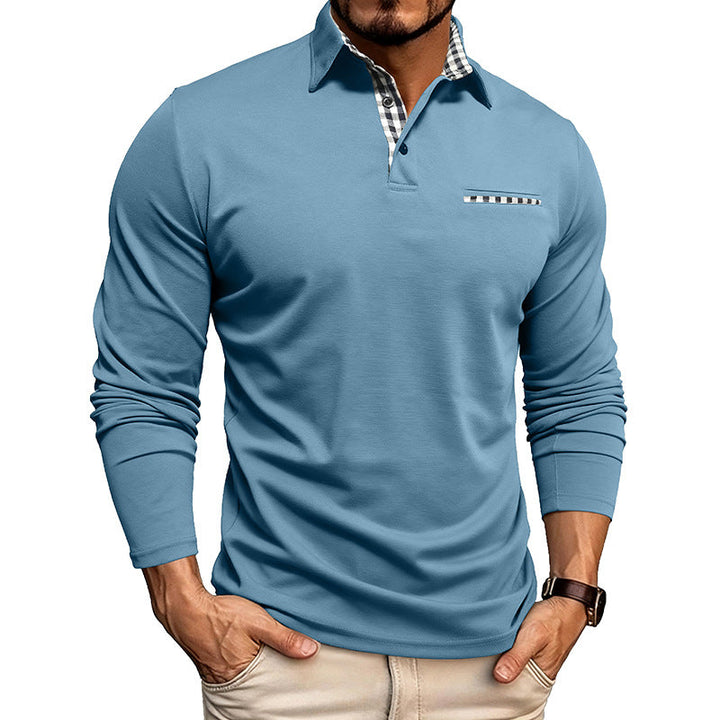 Hochwertiges Langarm-Polo für Herren. Atmungsaktives Polohemd aus Baumwollmix, ideal für Frühling & Sommerkomfort.