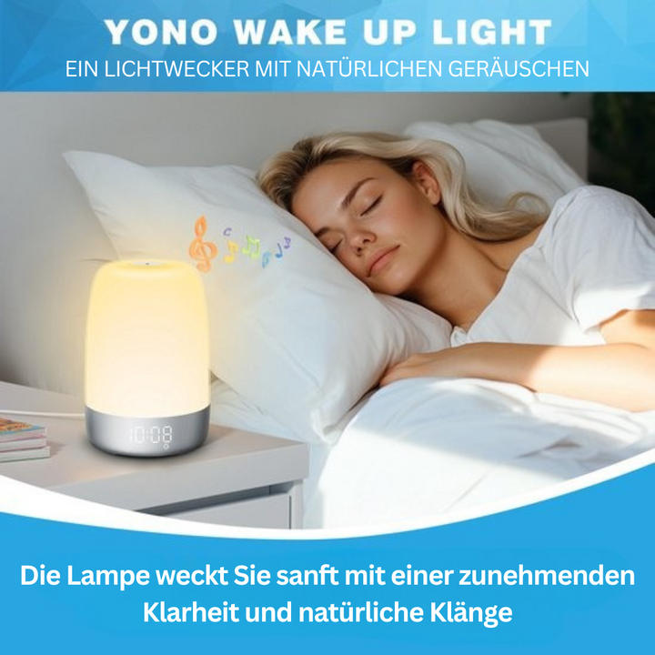 Dekoratives Aurora Wake-up-Light als Stimmungslampe mit variablen Farben, schafft entspannte Atmosphäre.