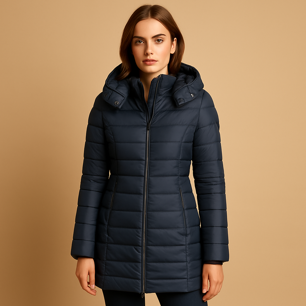 Modische, gesteppte Damenjacke für Outdoor-Aktivitäten. Leichte und stilvolle Freizeitjacke.