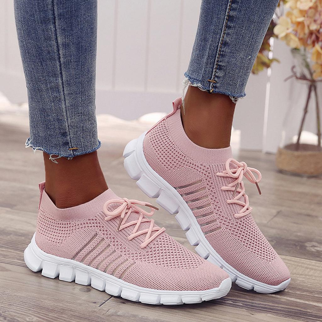 Leichte Damen Sneaker mit Schnürung, perfekt für Komfort und Stil im Alltag.