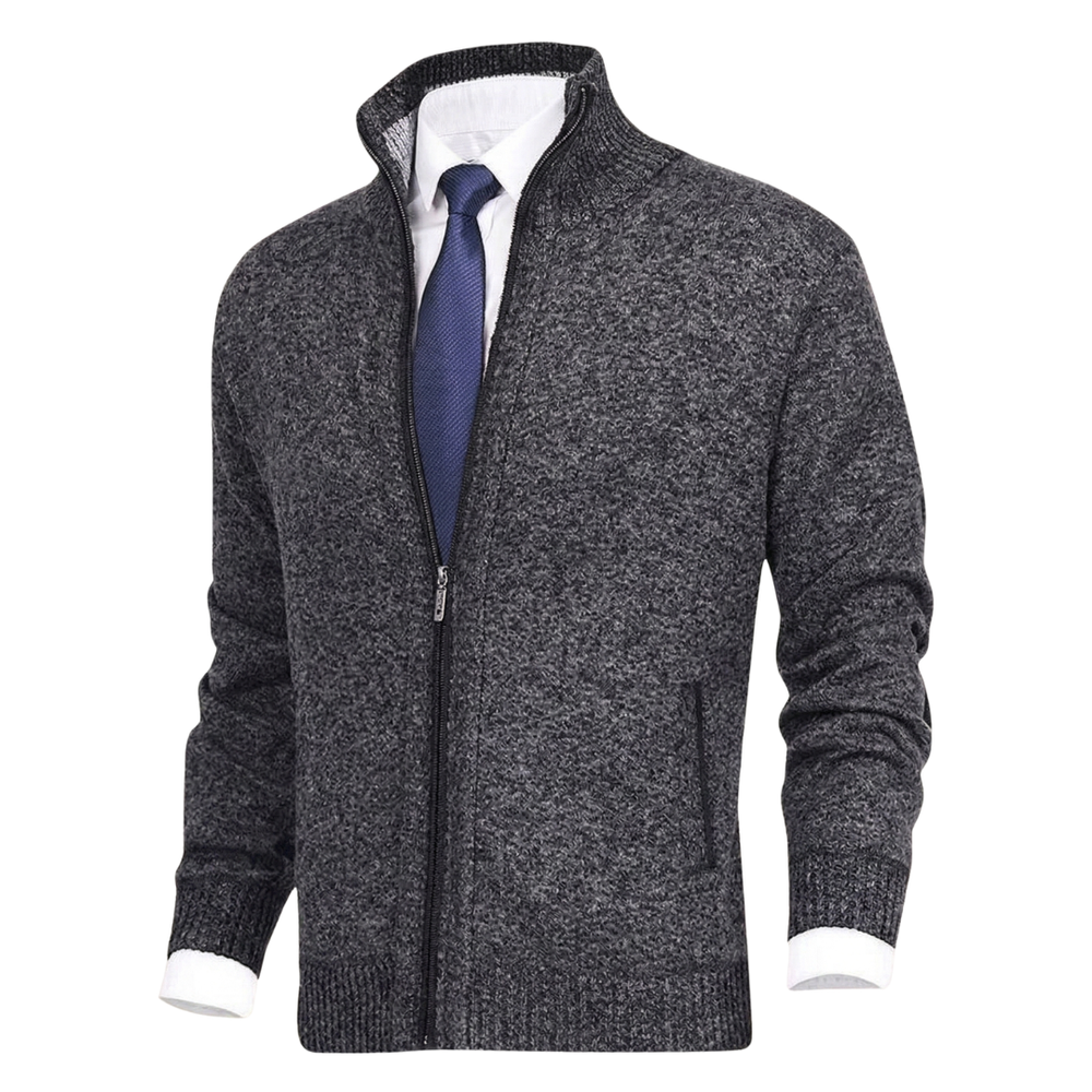 Moderne Herren Strickjacke, ideale Übergangsjacke für stilvolle Freizeit- und Business-Casual-Outfits.