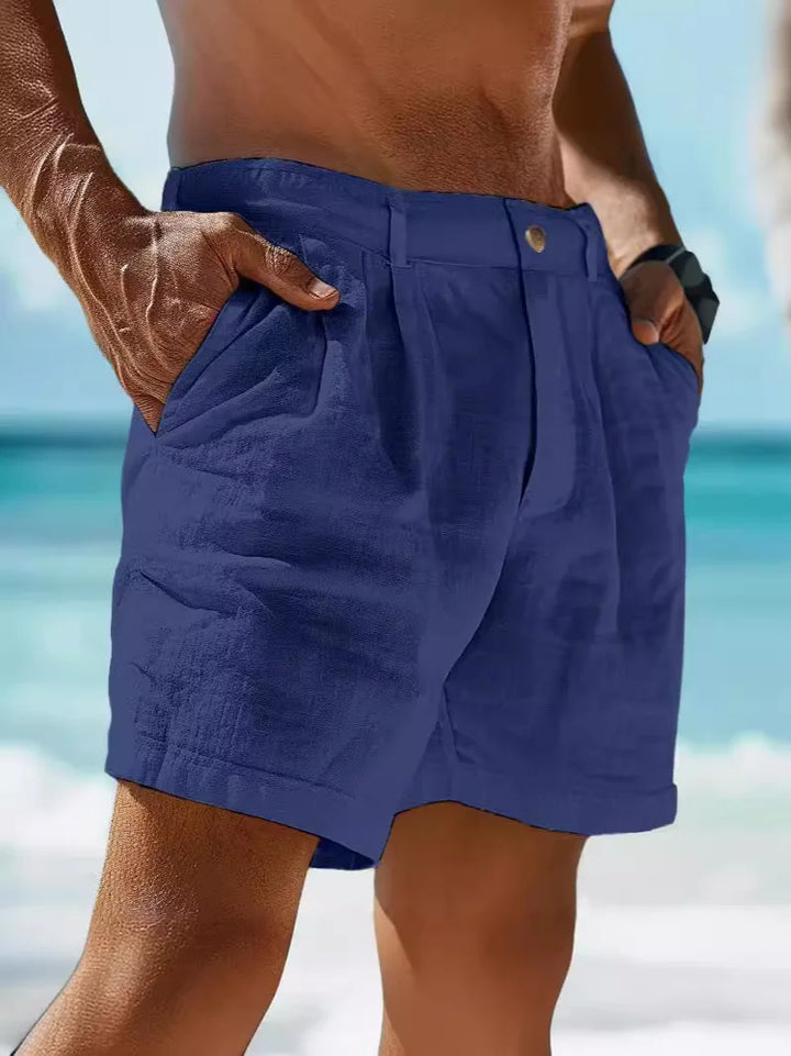 Stylische, leichte Herren-Leinen-Shorts Jonas, perfekt als kurze Hose für Sommer und Urlaub.