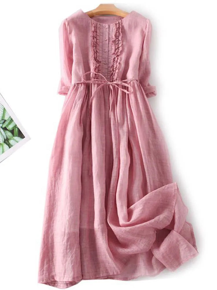 Leichtes, bequemes Damen Sommerkleid in fließendem Stoff, ideal für warme Tage, Strand & Freizeit. Elegant und luftig.