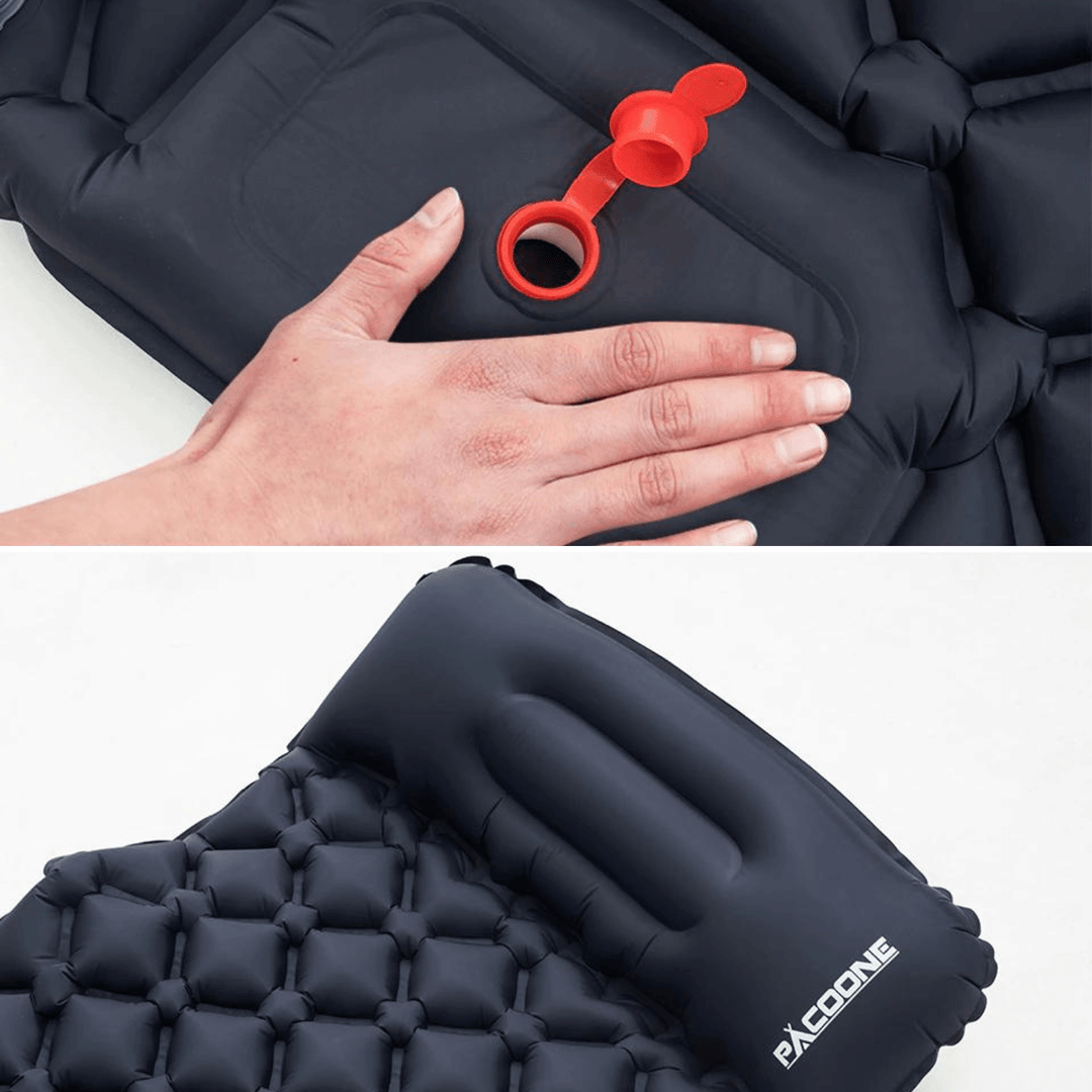 Camping-Schlafmatte, isolierend & ultraleicht, mit schneller Fußpumpe für Komfort.