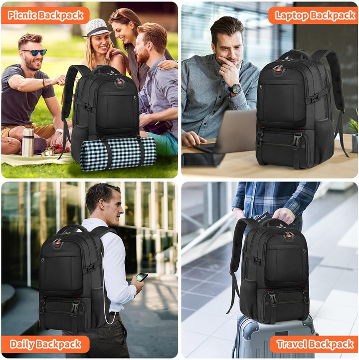 Robuster Unisex Reiserucksack, extra-groß, mit viel Stauraum für Kleidung, Laptop & Lunch, ideal für Kurztrips.