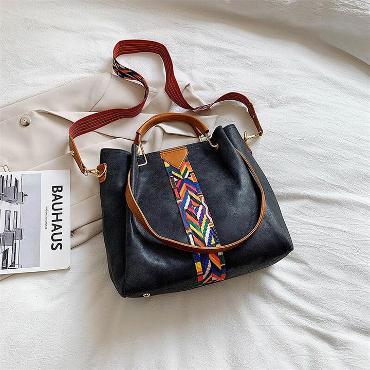 Geräumige PU-Leder Handtasche für Damen. Stilvolles, sicheres Design für den täglichen Bedarf.