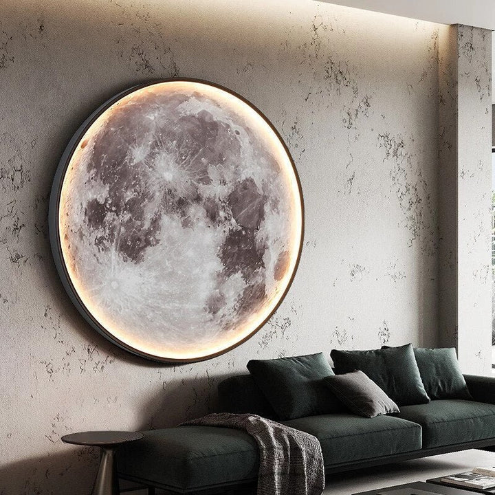 Dimmbare LED-Mondlampe für Schlafzimmer, ideal als sanfte Nachtbeleuchtung oder Ambientebeleuchtung.