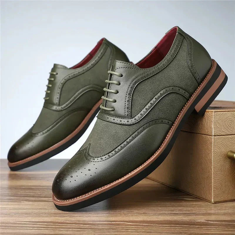 Elegante Herren Oxford Freizeitschuhe, zweifarbig, perfekt für jeden Anlass & hohen Komfort.