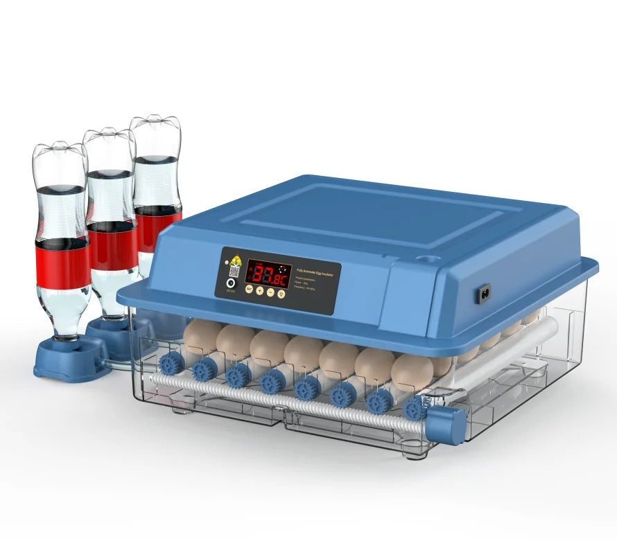 Automatische HatchEase Brutmaschine für effiziente Eierzucht mit Temperatur- & Feuchtigkeitskontrolle.