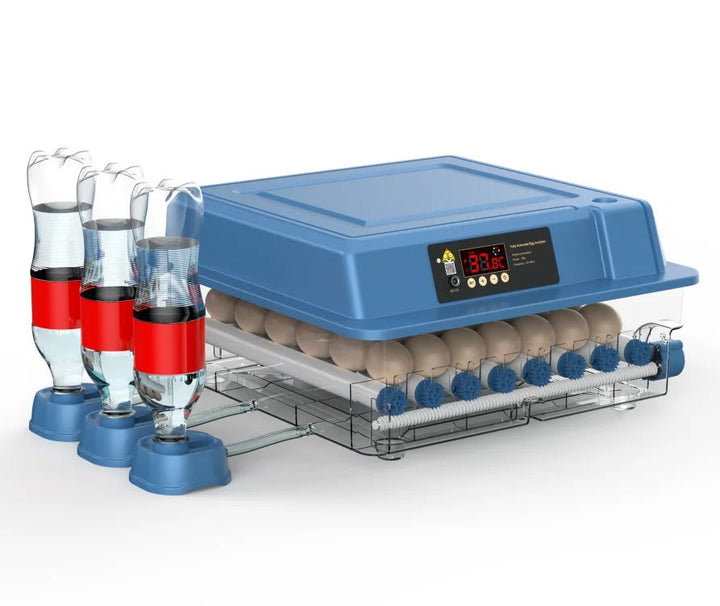 Inkubator mit automatischem Eierwender, digitaler Temperatur- & Feuchtigkeitskontrolle für Geflügelzucht.