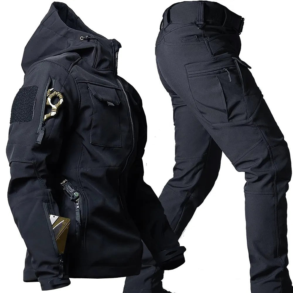 Winddichtes & wasserdichtes Herren Funktions-Set für Herbst & Winter Outdoor-Abenteuer, inkl. Jacke & Hose.
