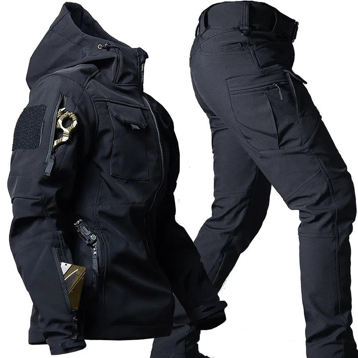 Winddichtes & wasserdichtes Herren Funktions-Set für Herbst & Winter Outdoor-Abenteuer, inkl. Jacke & Hose.