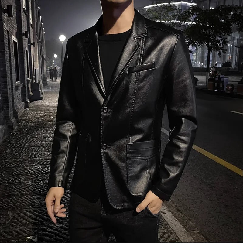 Modische Männerjacke Slim Fit. Elegante Reißverschlussjacke, perfekt für Business Casual.