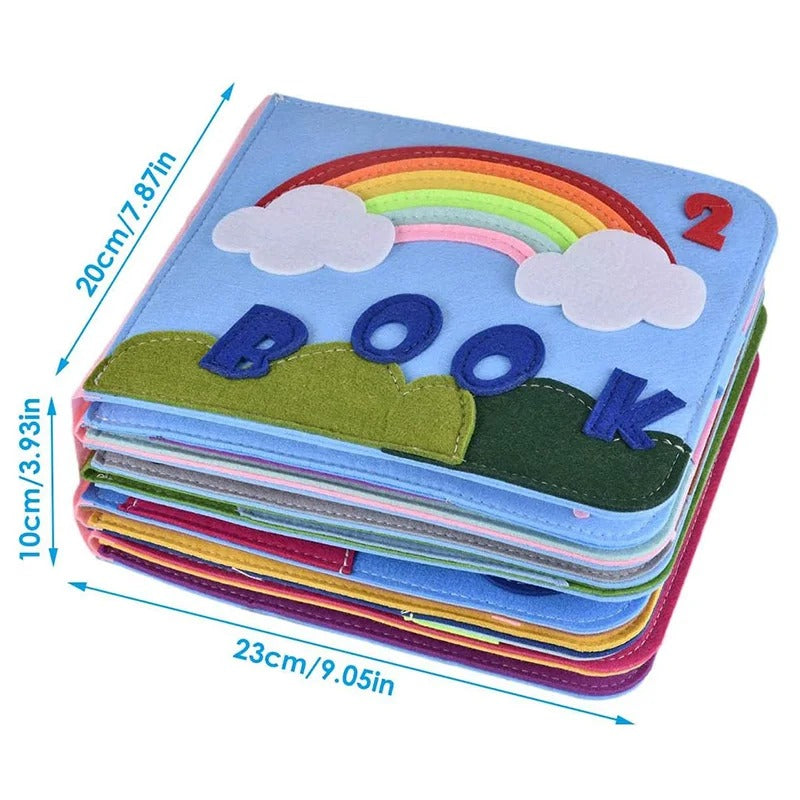 Pädagogisches Filzgeschichten-Buch für Kleinkinder, Montessori-Lernspielzeug zur Kreativitätsförderung.