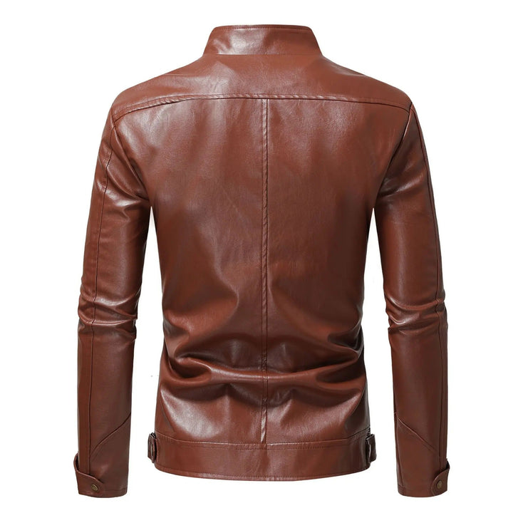 Figurbetonte Herrenjacke Slim Fit in Schwarz, mit Reißverschluss. Perfekt für einen modernen, eleganten und zeitlosen Look.