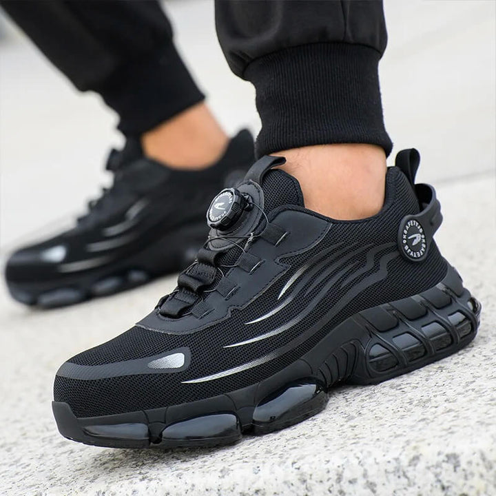 Robuste Sicherheitsschuhe für Herren mit Schutzkappe für Zehenschutz. Orthopädischer Komfortschuh für den Arbeitsalltag.