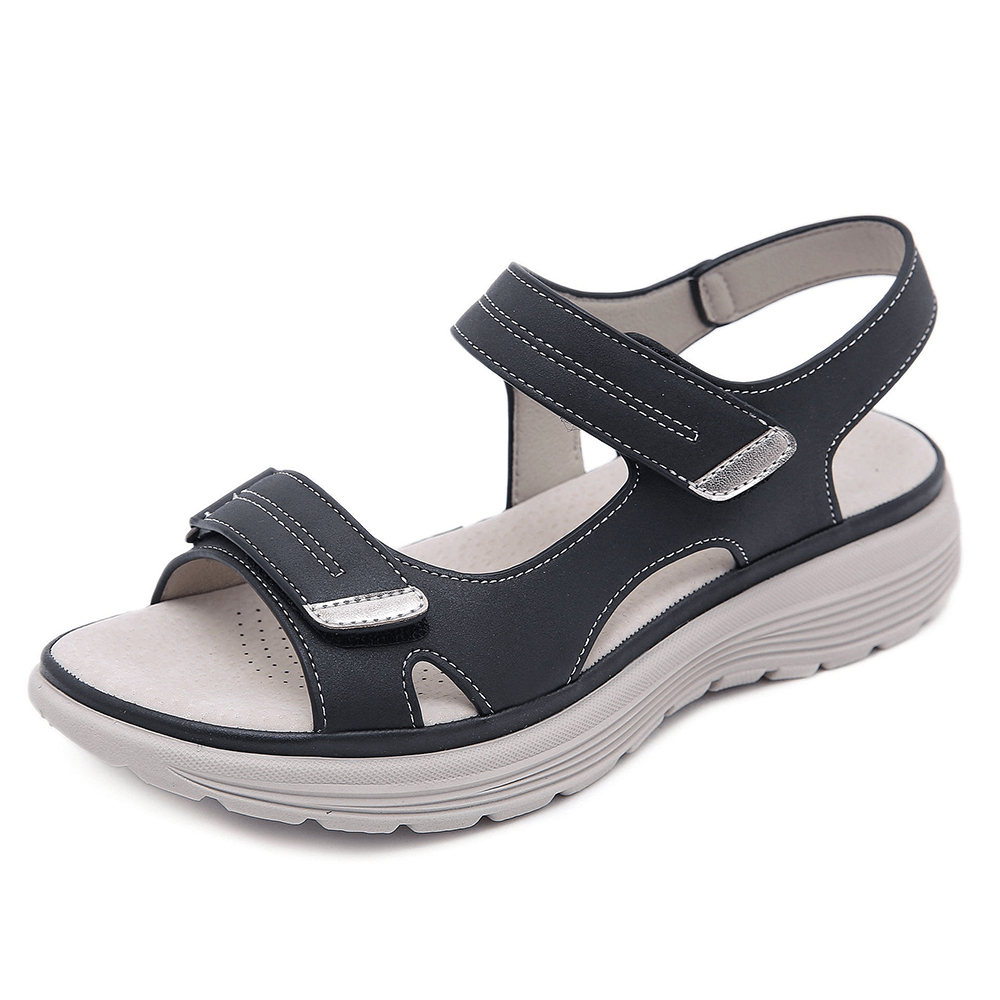 Graue Damen Sommerschuhe: orthopädische Sandalen für Frühling & Sommer, fördern Fußgesundheit & Komfort.