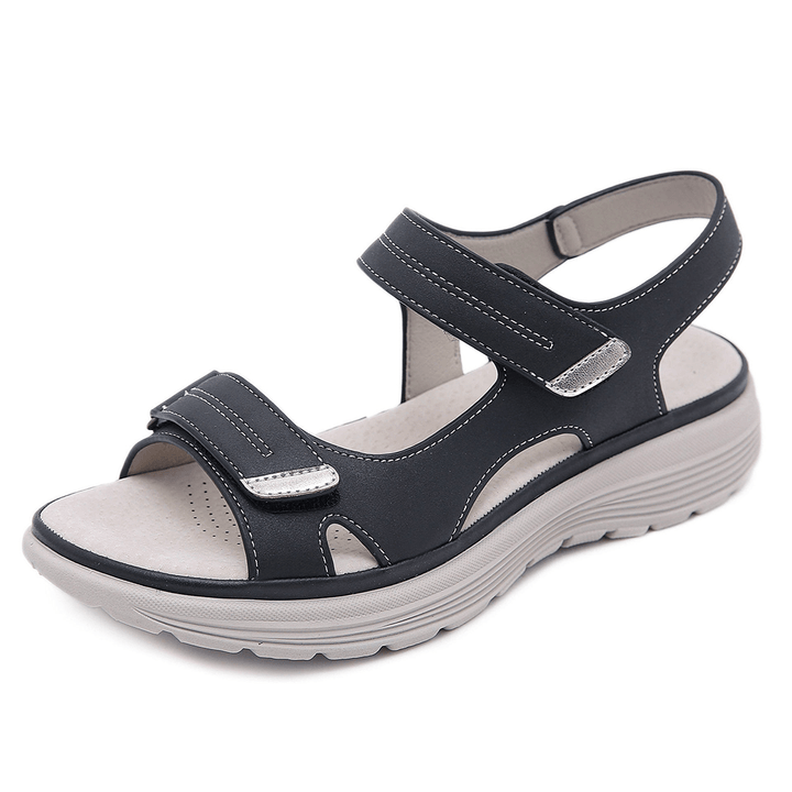 Graue Damen Sommerschuhe: orthopädische Sandalen für Frühling & Sommer, fördern Fußgesundheit & Komfort.